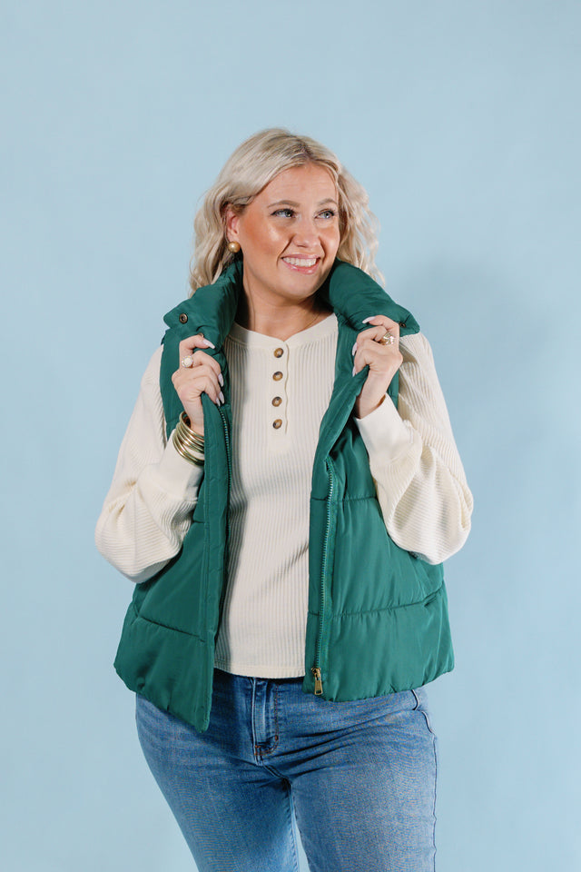 Pop of Fall Puffer Vest