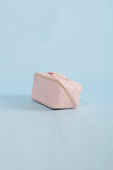 Vegan Leather Checkered Makeup Bag