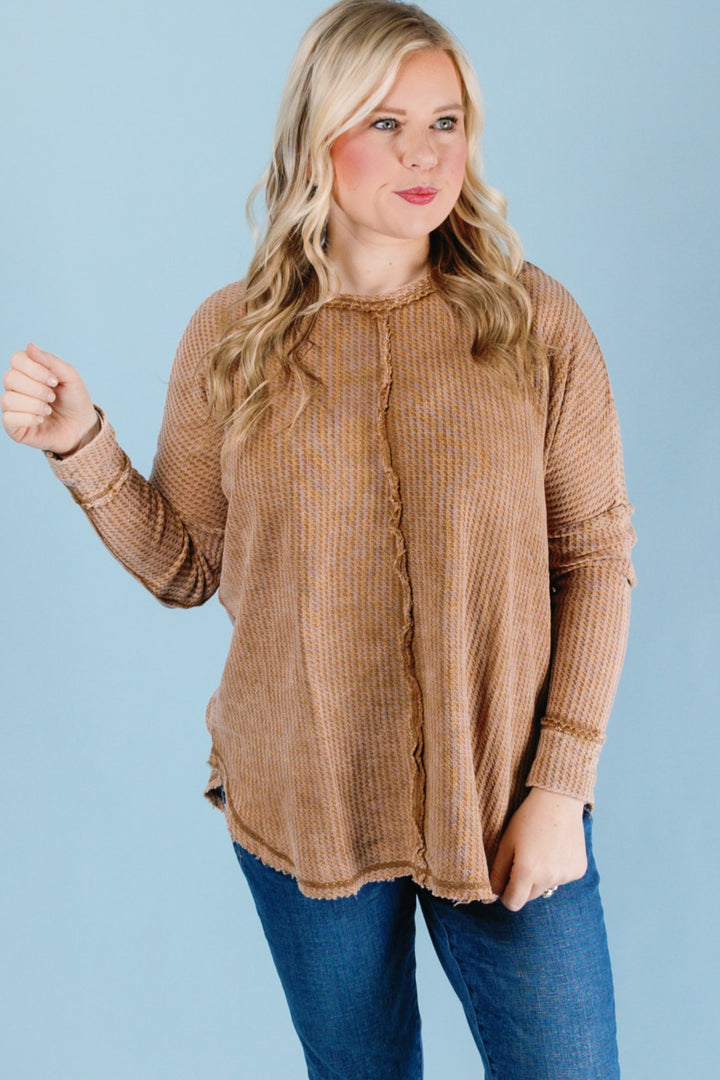 The Cozy Waffle Knit Top