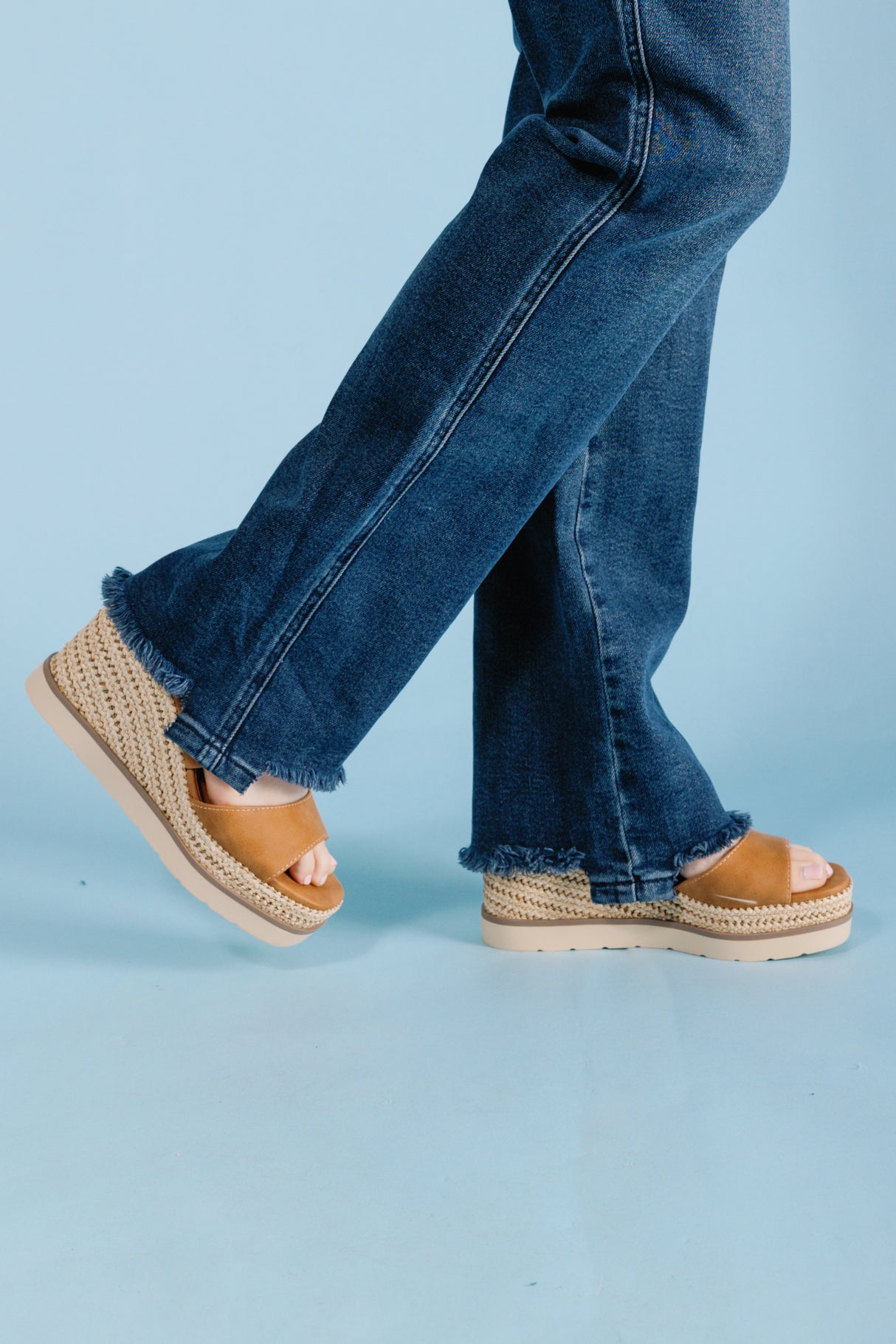 Judy Blue | High Waist Button Fly Hem Destroy Straight