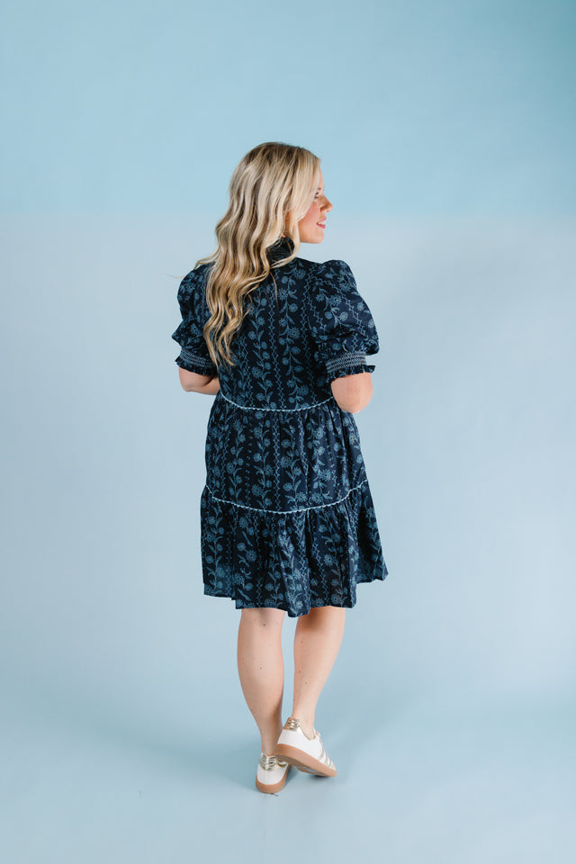 The Midnight Blooms Mini Dress - RESTOCK!