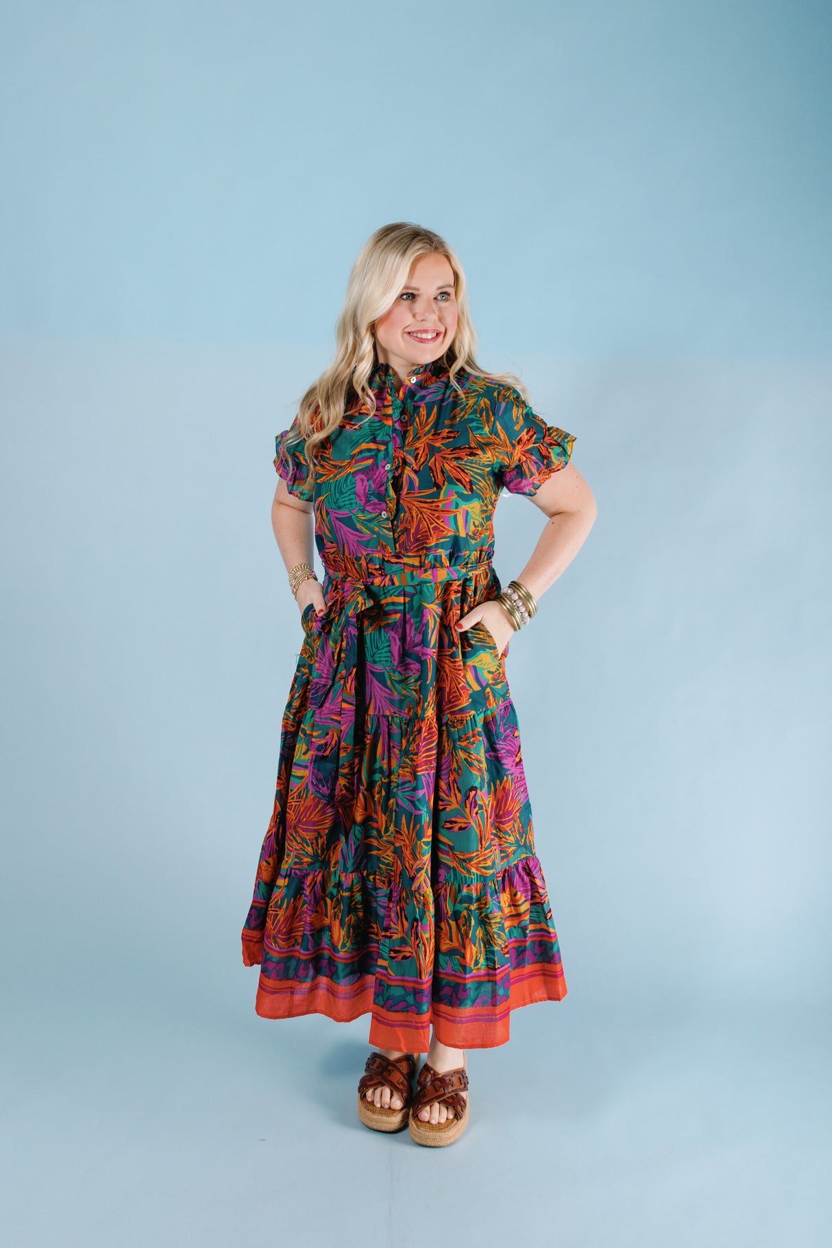 J. Marie | The Asher Button Up Midi Dress