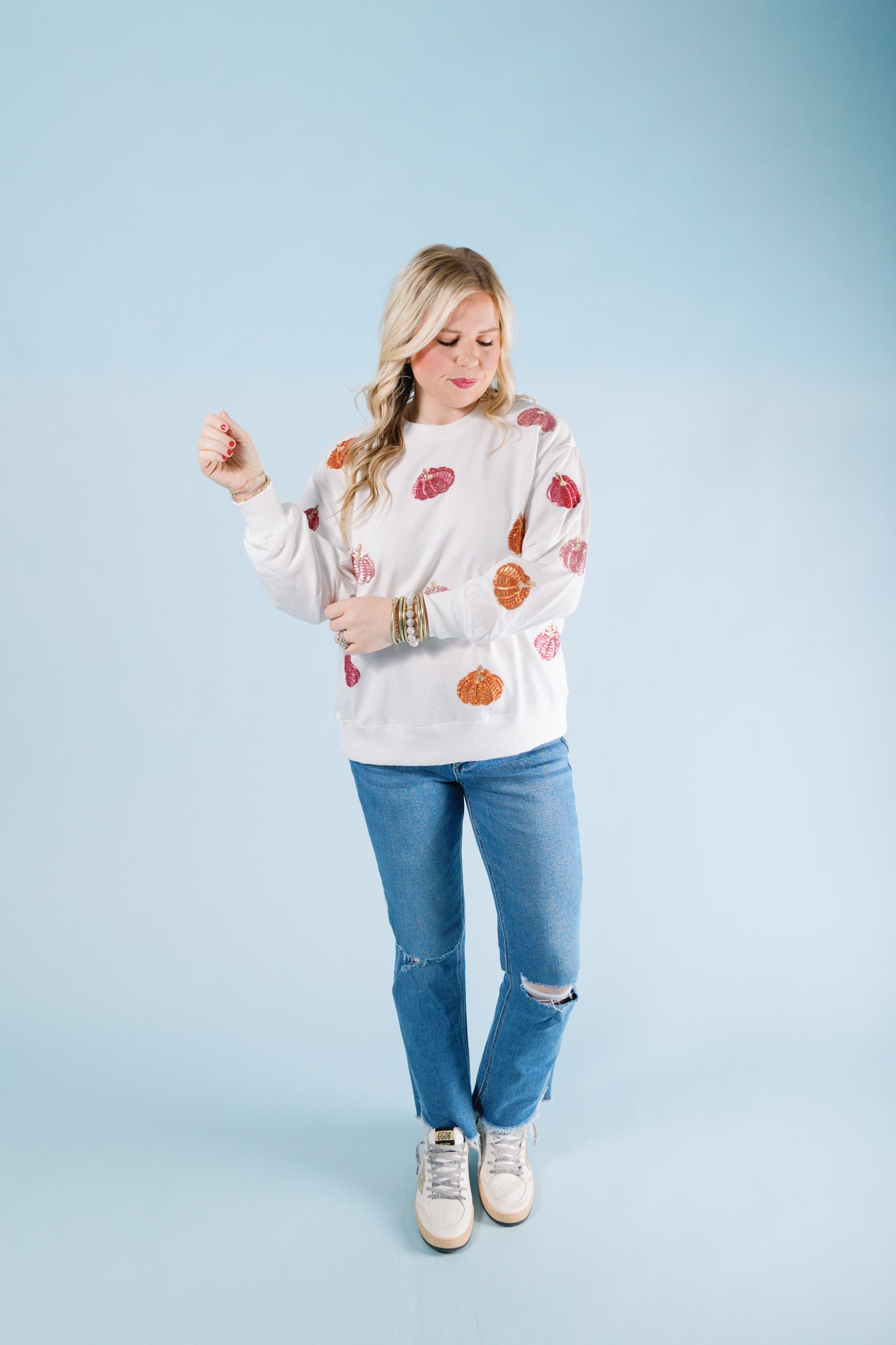 Mary Square | Sarah Sweatshirt - Pumpkins