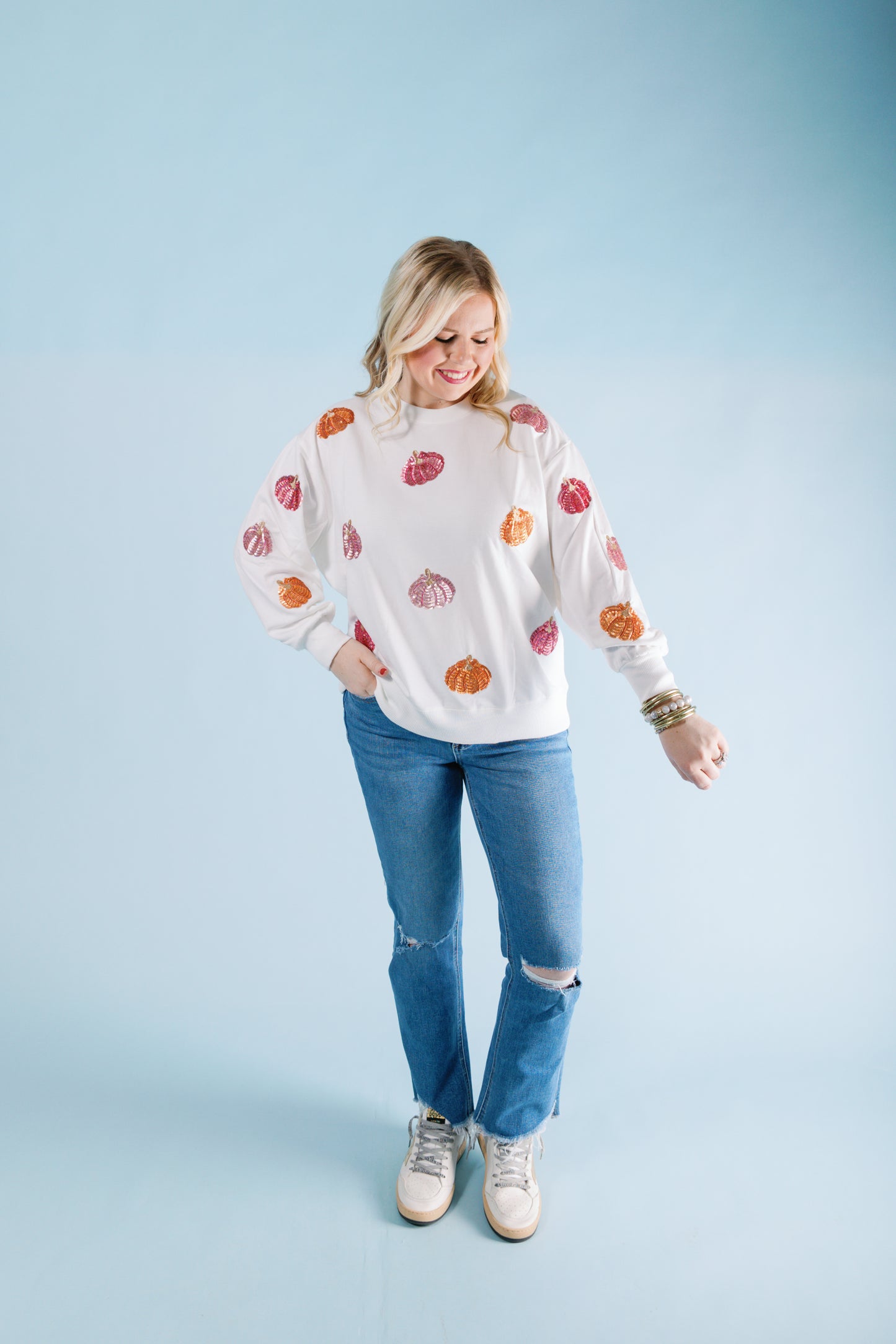 Mary Square | Sarah Sweatshirt - Pumpkins