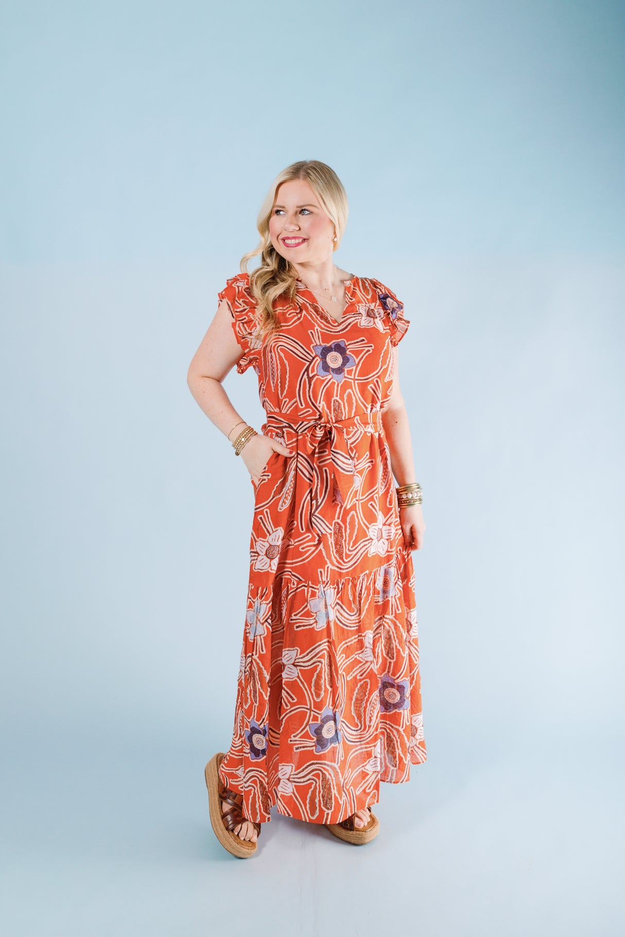 Sunset Bloom Maxi Dress