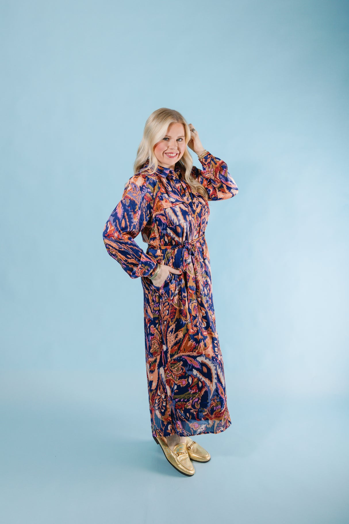 For the Love of Navy Midi Dress