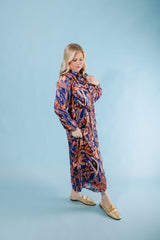 For the Love of Navy Midi Dress