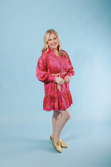 Karlie | Floral Satin Button Tie Dress (Final Sale)