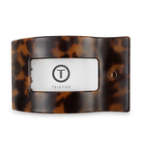 Teleties | Flat Rectangle Hair Clip | Large | Tortoise