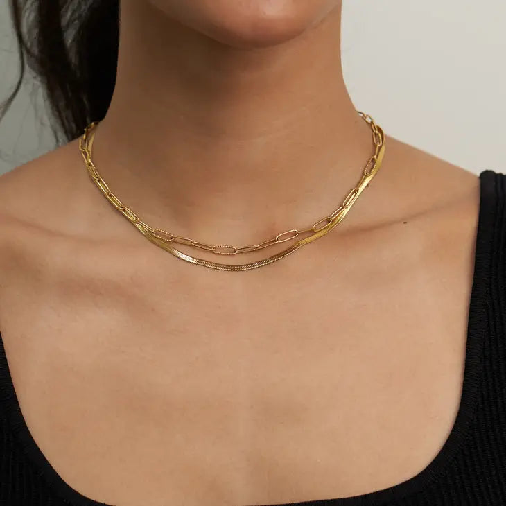 Brenda Grands Jewelry | Herringbone Layered Necklace