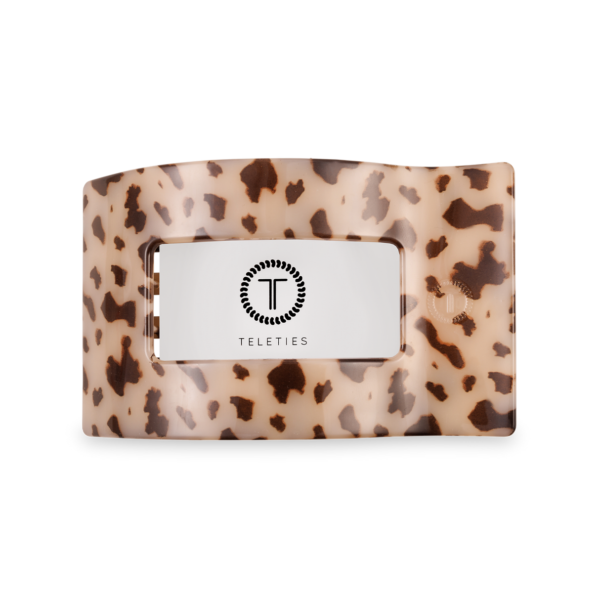 Teleties |  Flat Rectangle Hair Clip | Medium | Blonde Tortoise