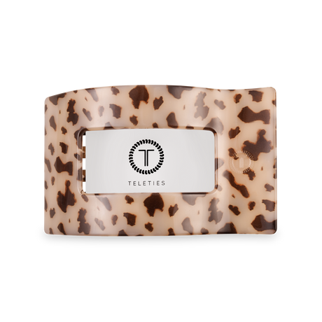 Teleties |  Flat Rectangle Hair Clip | Medium | Blonde Tortoise