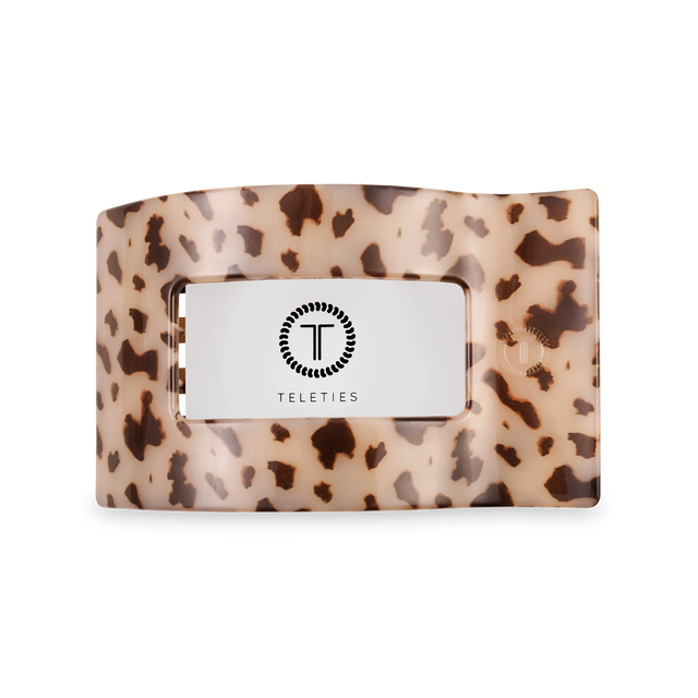 Teleties |  Flat Rectangle Hair Clip | Medium | Blonde Tortoise