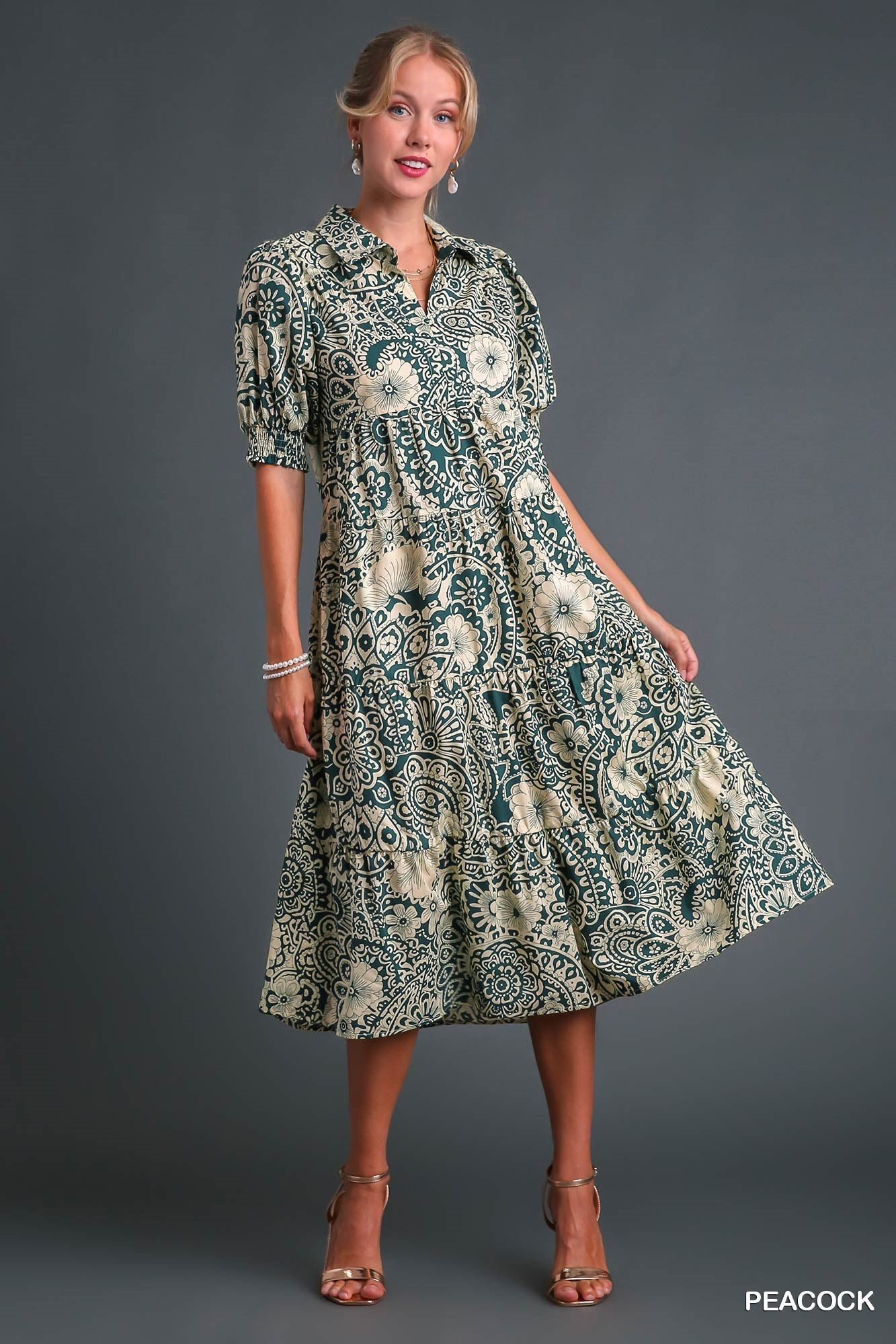 Load image into Gallery viewer, Take Me On A Trip Midi Dress
