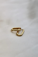 Katie Waltman | LEO RECTANGLE CZ HOOPS