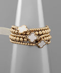 5 Strand Clover Bracelet Set