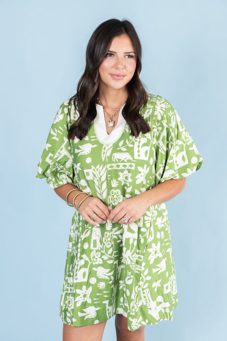 The Abstract Print Tunic Dress