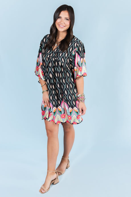 The Border Print Dress