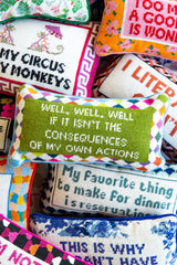 Furbish | Well Well Well Needlepoint Pillow