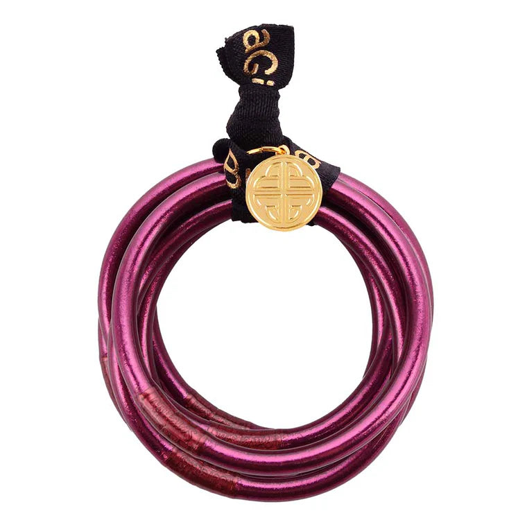 BuDhaGirl | Amethyst All Weather Bangles® (AWB®) - Serenity Prayer (Final Sale)