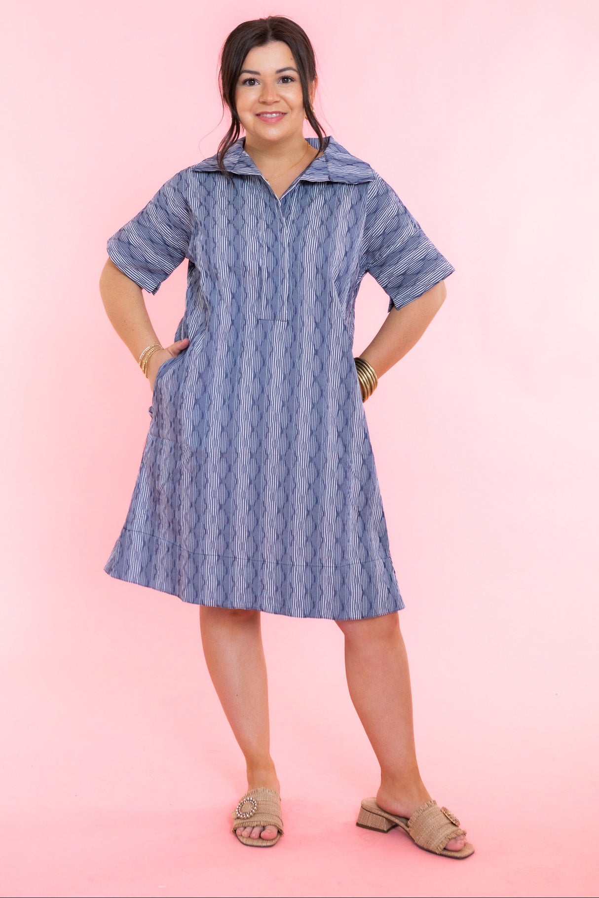 Lior | Agnes Diamond Print Dress