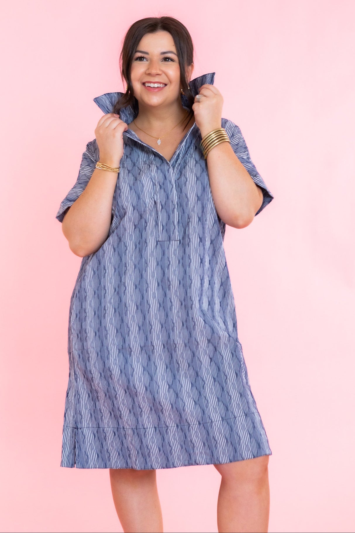Lior | Agnes Diamond Print Dress