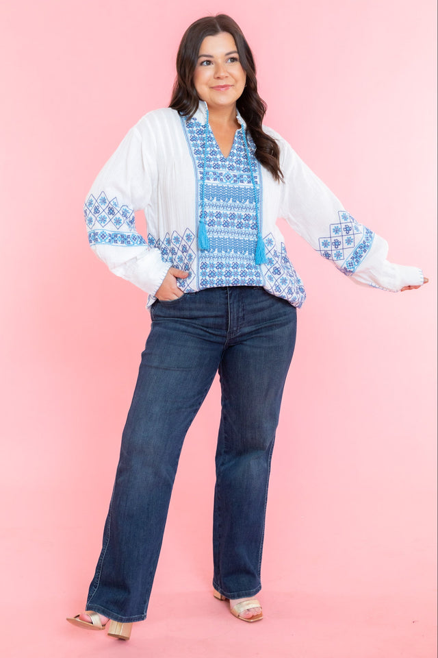 Ivy Jane | Gauze Cross Stitch Top