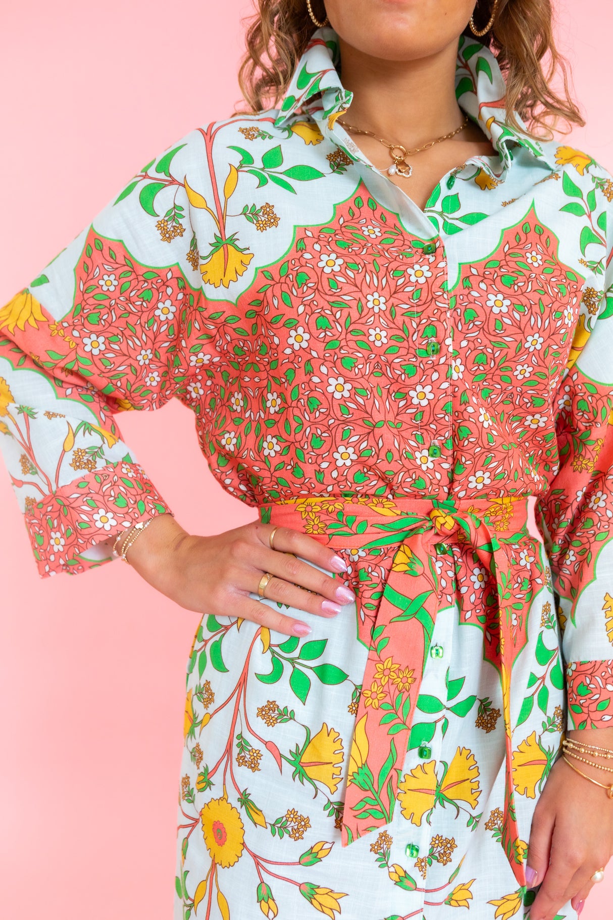 Uncle Frank | Bordered Shirt Dress