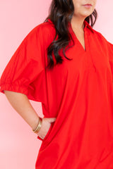 Cherry Pop Collared Mini Dress