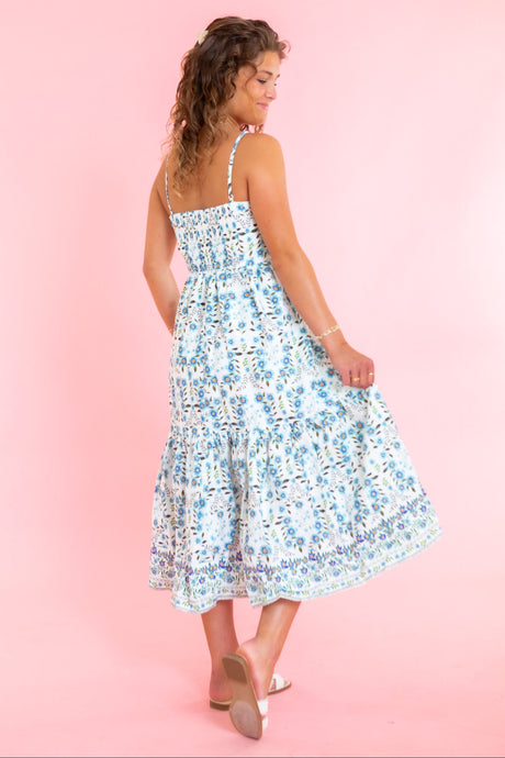 Floral Print Spaghetti Strap Dress