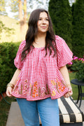 Ivy Jane | Gingham & Flowers Top
