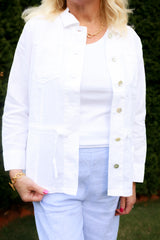 Linen Flora Jacket