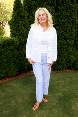 Linen Flora Jacket
