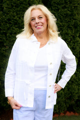 Linen Flora Jacket