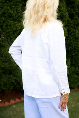 Linen Flora Jacket