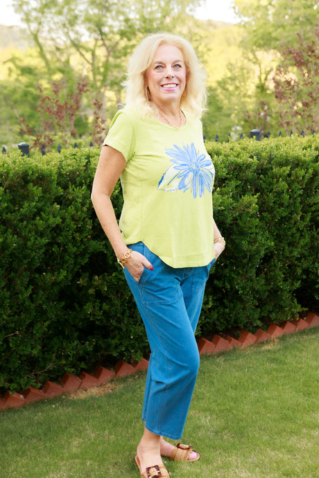 Escape | Destination Sunflower Cuff Sleeve Tee