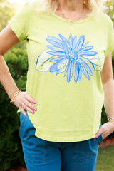 Escape | Destination Sunflower Cuff Sleeve Tee