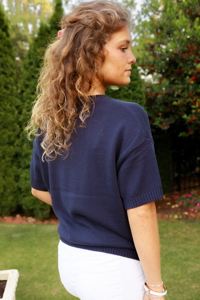 American Flag Knit Top