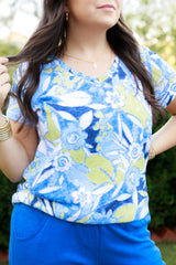 Escape | Fiji Floral V-Neck Tee