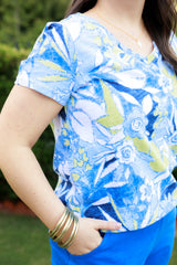 Escape | Fiji Floral V-Neck Tee