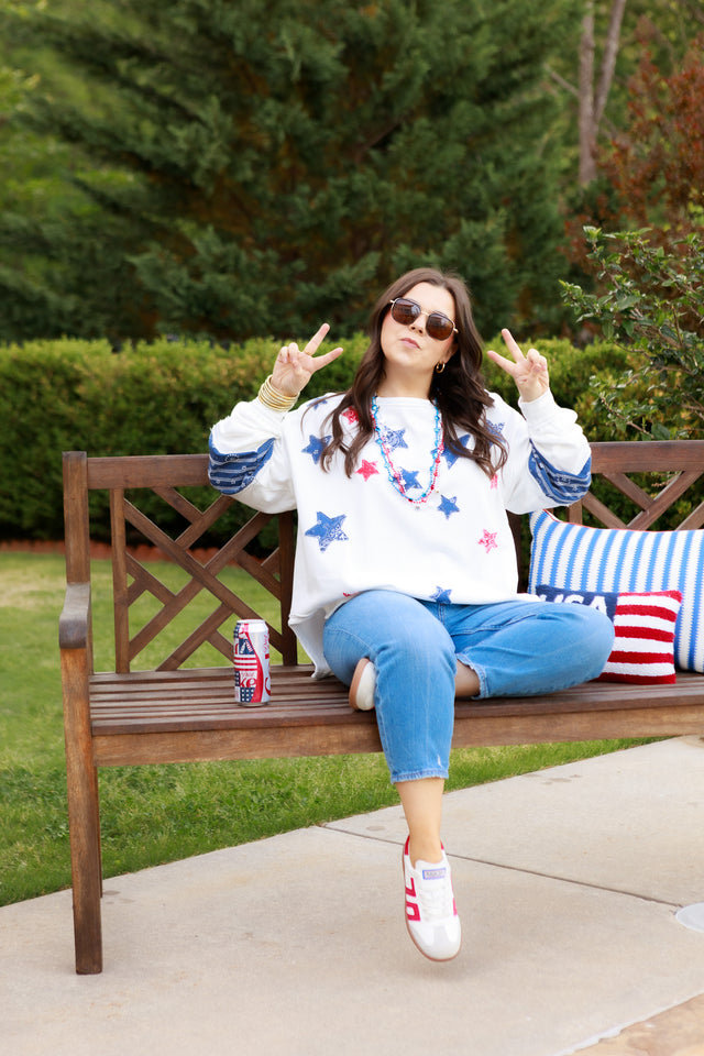 Vandana Star Patch Terry Top