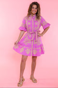 Ivy Jane | Cross Stitched Pink Dress