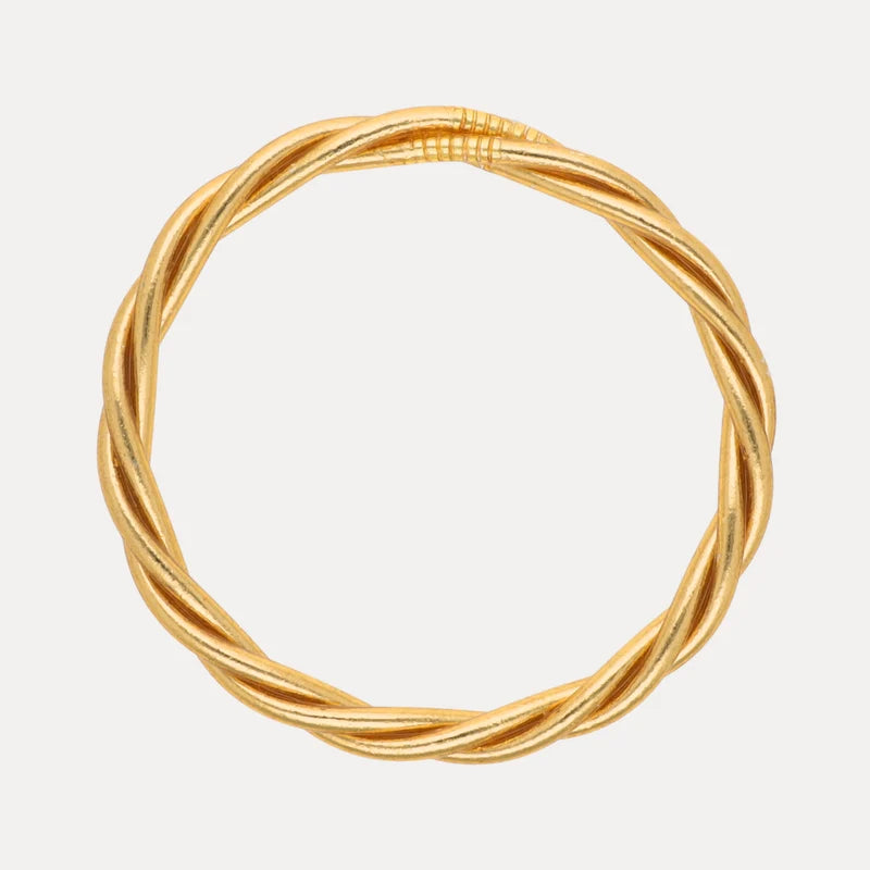 BuDhaGirl | Aura Twist All Weather Bangle - Gold