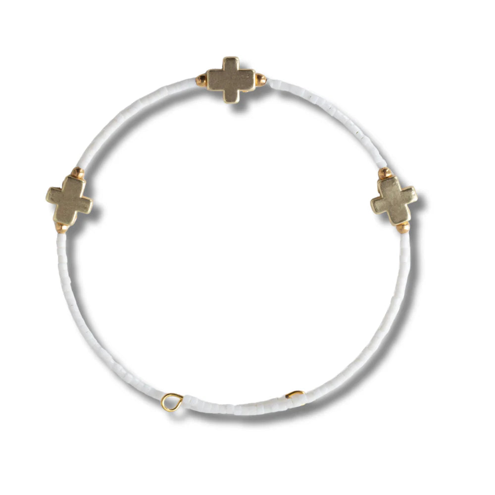 Lenny & Eva | Faithful Bangle-White