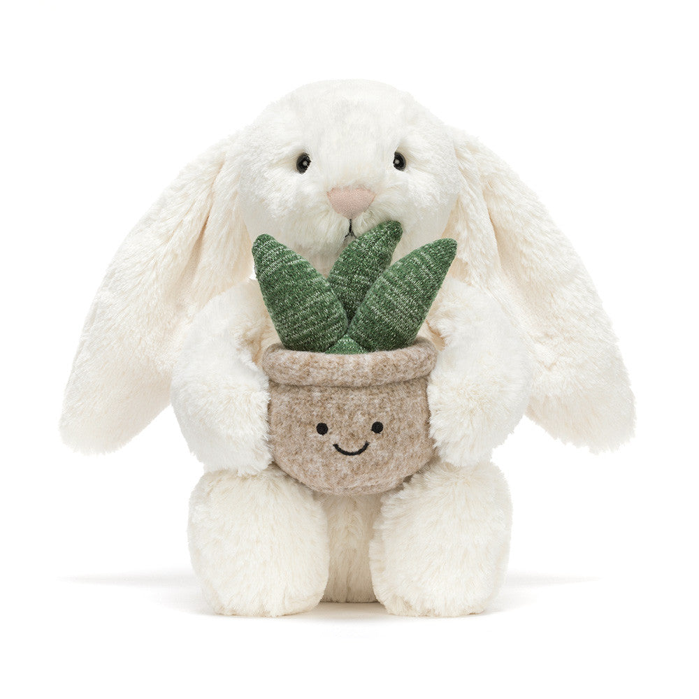 Jellycat | Cream Bunny with Plant