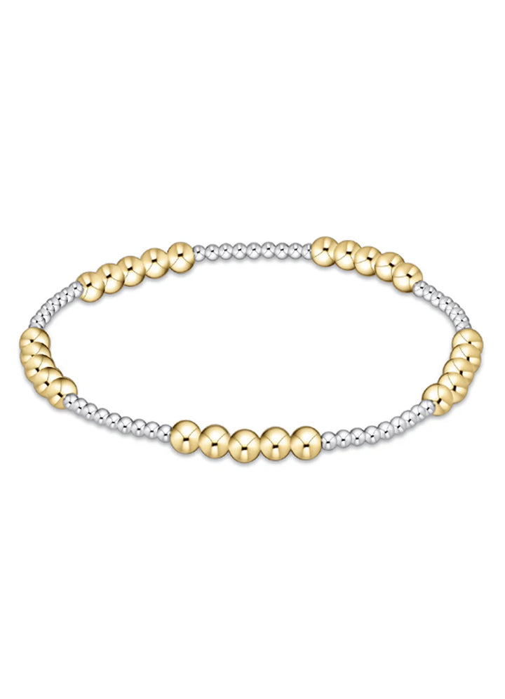 Enewton | Classic Blissful Pattern 2mm Bead Bracelet - 4mm Mixed Metal