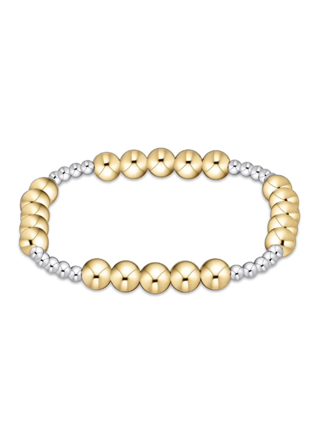 Enewton | Classic Blissful Pattern 3mm Bead Bracelet - 6mm Mixed Metal