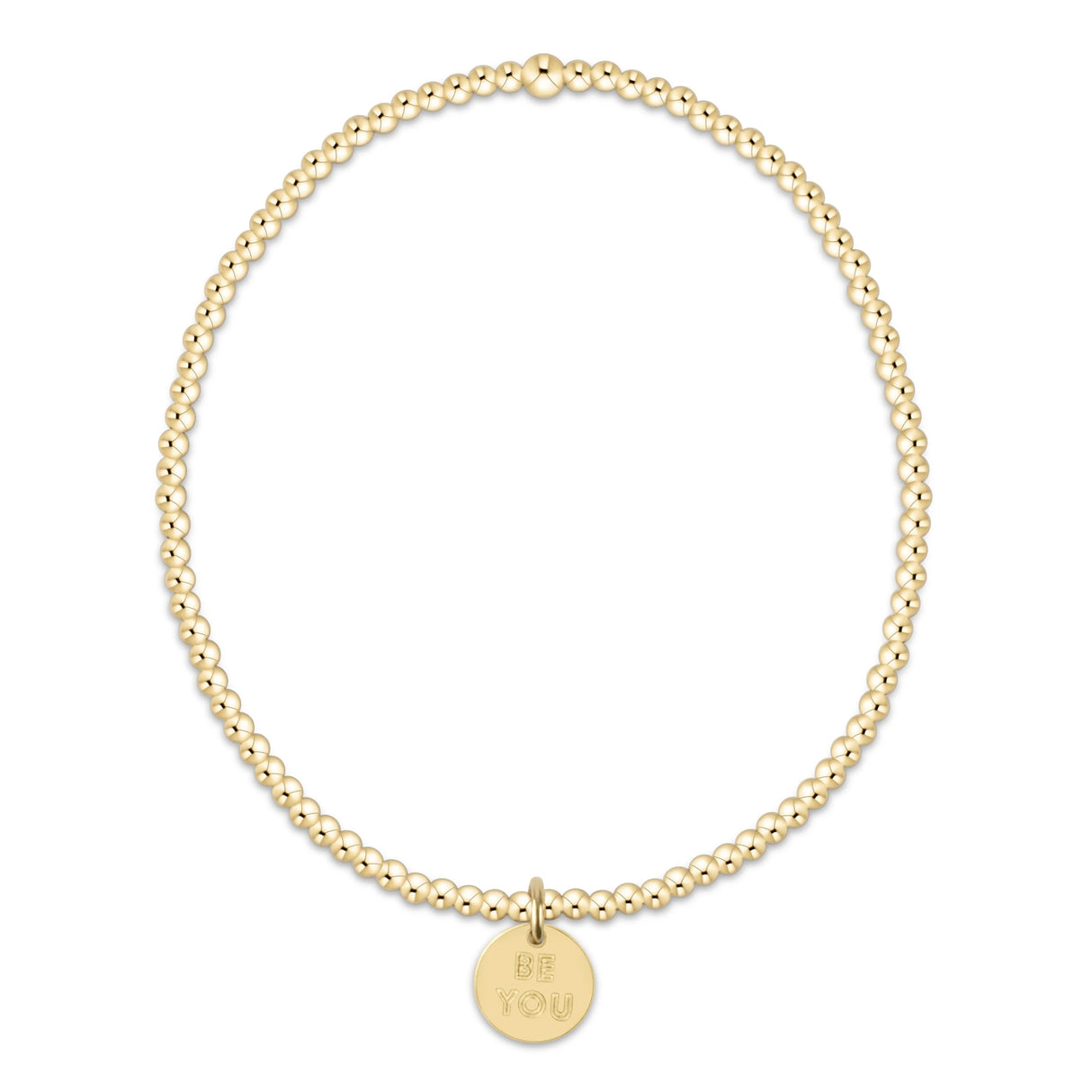Enewton | Classic Gold 2mm Bead Bracelet | Be You. Small Gold Disc