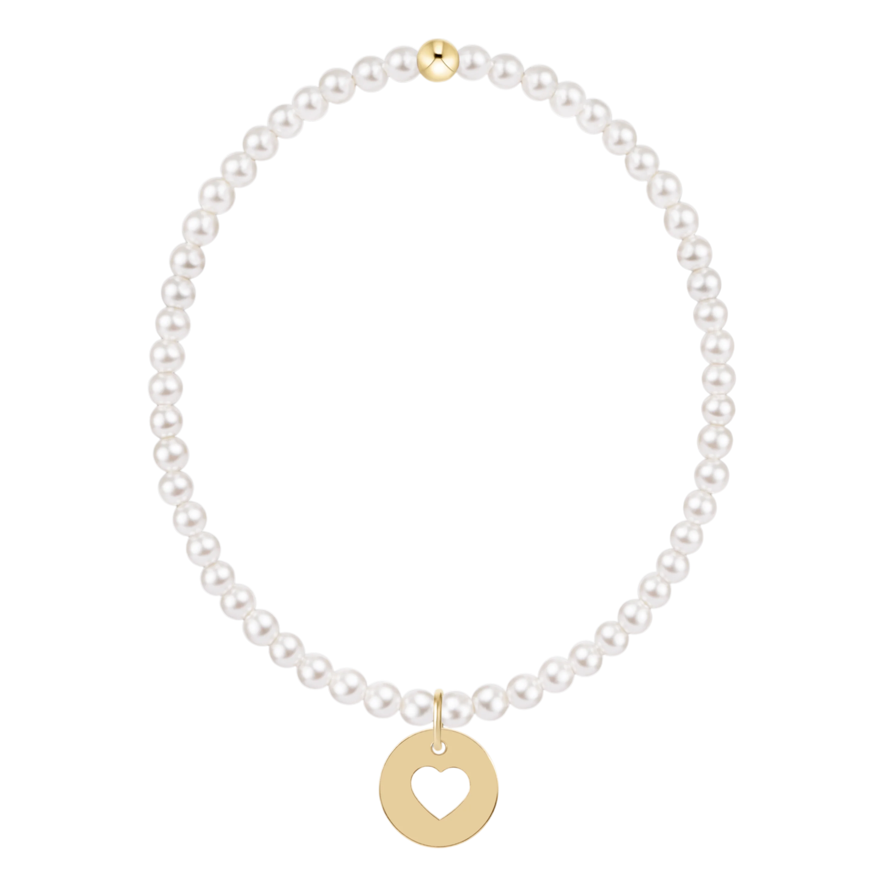 Enewton | Classic Pearl 3mm Bracelet | Love Gold Disc