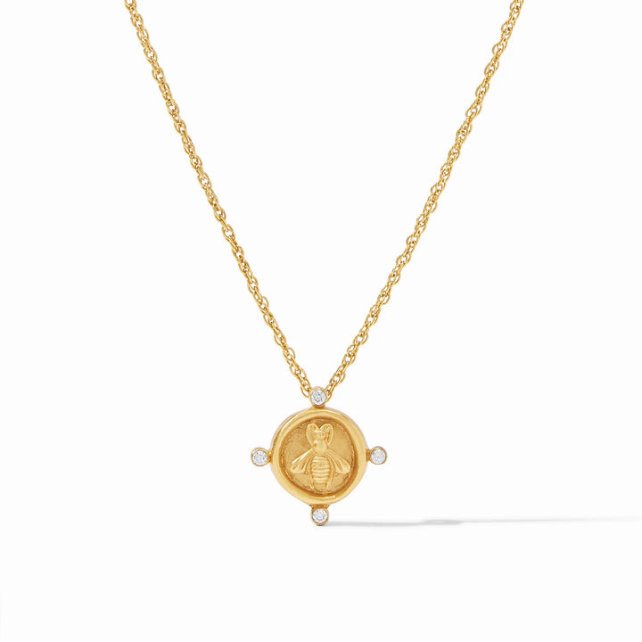 Julie Vos | Bee Cameo Solitaire Necklace